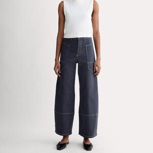 NWT Everlane Women's Utility Gardener Pant in Navy, Size 30, Cotton/Twill